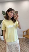 SARI 8167 YAZILI TİŞÖRT