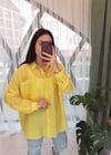SARI OVERSİZE GÖMLEK