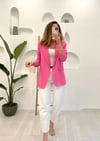 ŞEKER PEMBE BLAZER KETEN CEKET 