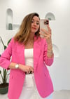 ŞEKER PEMBE BLAZER KETEN CEKET 