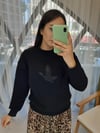 SİYAH 0036 KUŞ DETAY SWEAT 