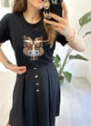 SİYAH 0065 BAYKUŞ DETAY TSHİRT