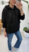 SİYAH 0157 SWEAT KANGURU CEPLİ KAPŞONLU