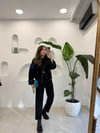 SİYAH 0178 DENİM PÜSKÜL DETAY TAKIM 