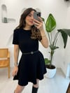 SİYAH 0191 TRİKO KLOŞ ELBİSE 