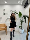 SİYAH 0191 TRİKO KLOŞ ELBİSE 