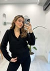 SİYAH 0816 POLO YAKA KAZAK