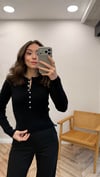SİYAH 0819 DÜĞMELİ KAZAK