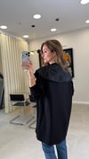 SİYAH 0820 GÜPÜRLÜ SWEAT 
