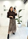 SİYAH 0971 LEOPAR DESEN ETEK 
