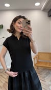 SİYAH 10723 POLO YAKA TRİKO BLUZ