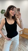 SİYAH 10747 FİTİLLİ TRİKO BLUZ 
