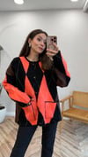 SİYAH 1114 BAKLAVA DESEN HIRKA 