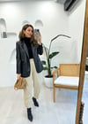 SİYAH 1135 DERİ BLAZER CEKET