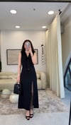 SİYAH 1200 YIRTMAÇLI MİDİ ETEK