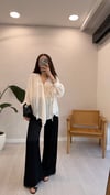 SİYAH 1751 KEMERLİ SATEN PANTOLON