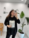SİYAH 2437 BASKILI SWEATSHİRT