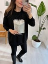 SİYAH 2437 BASKILI SWEATSHİRT