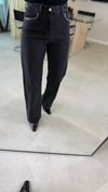 SİYAH 2607 ZIMBALI DENİM PANTOLON SİYAH