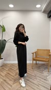 SİYAH 2655 BELDEN BÜZGÜLÜ ELBİSE