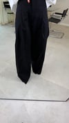 SİYAH 2666 GENİŞ PAÇA PİLELİ PANTOLON 