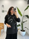 SİYAH 2686 PUL DETAY SWEAT 