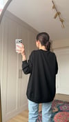 SİYAH 2695 PUL DETAY SWEATSHİRT 