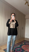SİYAH 2695 PUL DETAY SWEATSHİRT 