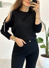 SİYAH 2786 TAŞLI SWEAT 