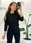 SİYAH 2786 TAŞLI SWEAT 