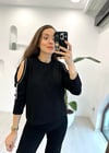 SİYAH 2786 TAŞLI SWEAT 