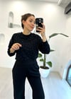 SİYAH 2807 TAŞ DETAY SWEAT