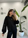 SİYAH 2829 NAKIŞ DETAY SWEAT 