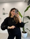 SİYAH 2829 NAKIŞ DETAY SWEAT 