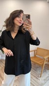SİYAH 2964 NAKIŞ DTY GÖMLEK