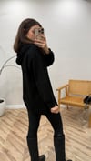 SİYAH 3036 KANGURU CEP HIRKA 