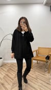 SİYAH 3036 KANGURU CEP HIRKA 