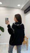 SİYAH 3094 İNCİLİ SWEAT