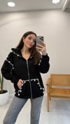 SİYAH 3094 İNCİLİ SWEAT