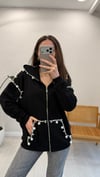 SİYAH 3094 İNCİLİ SWEAT
