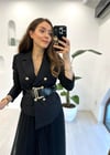 SİYAH 31053 TÜL ETEK BLAZER TAKIM 
