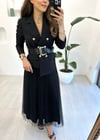 SİYAH 31053 TÜL ETEK BLAZER TAKIM 