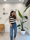 SİYAH 31722 ÇİZGİLİ CROP 