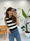 SİYAH 31722 ÇİZGİLİ CROP 