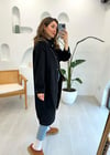 SİYAH 31849 OVERSİZE KABAN 