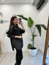 SİYAH 33826 CEP NAKIŞLI DERİ GÖMLEK