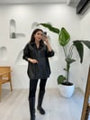 SİYAH 33826 CEP NAKIŞLI DERİ GÖMLEK