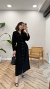 SİYAH 34268 KEMERLİ GÖMLEK ELBİSE 