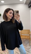SİYAH 34297 BASKILI SWEAT