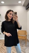 SİYAH 34297 BASKILI SWEAT